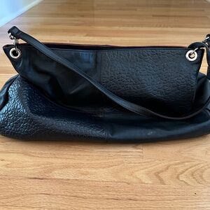 Maddalena Scanu Black Genuine Leather Bag Made in Italy